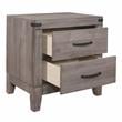 Pemberly Row 2-Drawers Contemporary Wood Nightstand in Gray