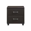 Pemberly Row 2-Drawers Contemporary Wood Nightstand in Dark Brown