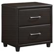 Pemberly Row 2-Drawers Contemporary Wood Nightstand in Dark Brown