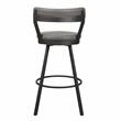 Pemberly Row Metal Swivel Pub Height Chair in Mottled Silver/Gray (Set of 2)