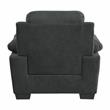Pemberly Row 19.5'' Modern Polyester Fabric Upholstered Chair in Dark Gray