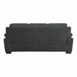 Pemberly Row Modern Textured Fabric Sofa with Pillow-top Arms in Dark Gray