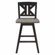 Pemberly Row K-back Counter Height Dining Swivel Chair in Black (Set of 2)