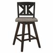 Pemberly Row K-back Counter Height Dining Swivel Chair in Black (Set of 2)