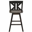 Pemberly Row K-back Counter Height Dining Swivel Chair in Black (Set of 2)