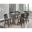 Pemberly Row K-back Counter Height Dining Swivel Chair in Black (Set of 2)