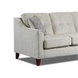 Pemberly Row Contemporary Fabric Loveseat in Cream