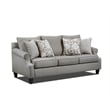 Pemberly Row Sofa with Accent Pillows in Gray