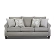 Pemberly Row Sofa with Accent Pillows in Gray