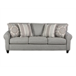 Pemberly Row Sofa with Accent Pillows in Gray