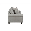 Pemberly Row Sofa with Accent Pillows in Gray