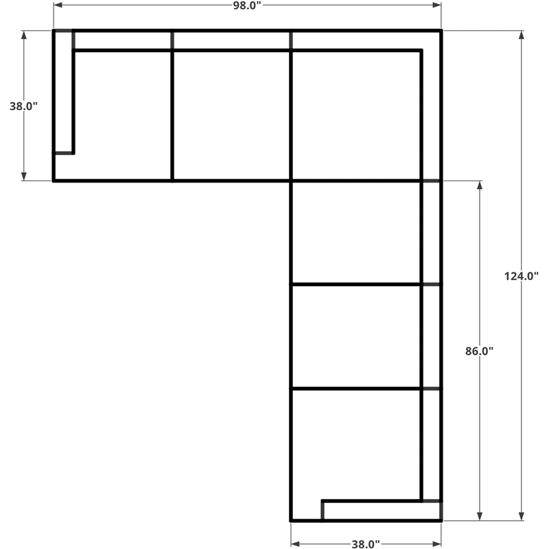 Pemberly Row Sectional with Accent Pillows in Gray