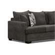 Pemberly Row Sectional with Accent Pillows in Gray