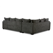 Pemberly Row Sectional with Accent Pillows in Gray