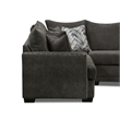 Pemberly Row Sectional with Accent Pillows in Gray
