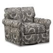 Pemberly Row Swivel Accent Chair with Accent Pillows in Gray