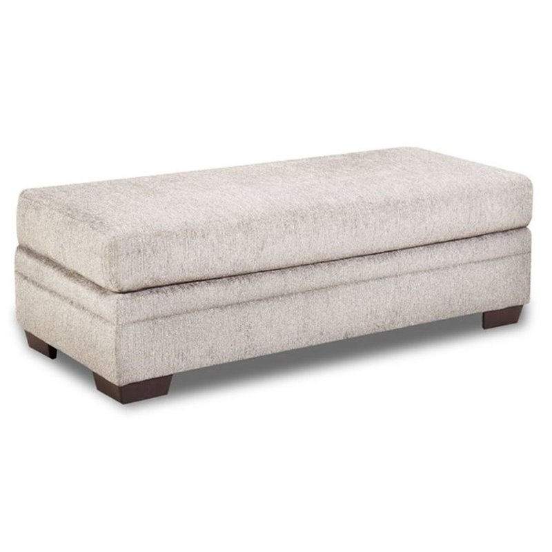 Pemberly Row Storage Ottoman in Cream