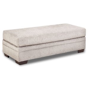 Pemberly Row Storage Ottoman in Cream