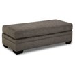 Pemberly Row Fabric Storage Ottoman in Gray