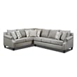 Pemberly Row 2-Piece Sectional with Accent Pillows in Gray