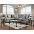 Pemberly Row 2-Piece Sectional with Accent Pillows in Gray