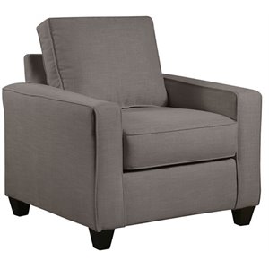 Pemberly Row Accent Chair with Accent Pillows in Gray