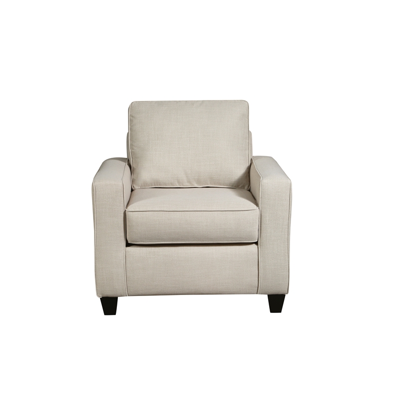 Pemberly Row Accent Chair with Accent Pillows in Linen