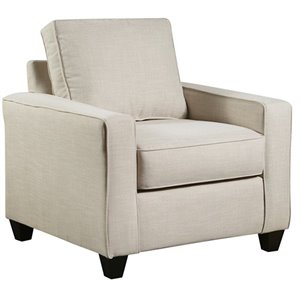Pemberly Row Accent Chair with Accent Pillows in Linen