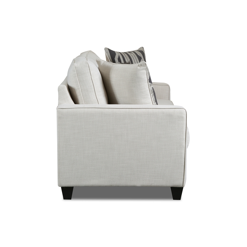 Pemberly Row Linen Loveseat with Accent Pillows in Linen