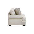 Pemberly Row Loveseat with Accent Pillows in Cream