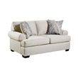 Pemberly Row Loveseat with Accent Pillows in Cream