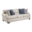 Pemberly Row Sofa with Accent Pillows in Cream