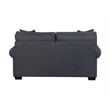Pemberly Row Loveseat with Accent Pillows in Navy Blue