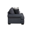 Pemberly Row Loveseat with Accent Pillows in Navy Blue