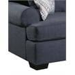 Pemberly Row Loveseat with Accent Pillows in Navy Blue