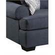 Pemberly Row Sofa with Accent Pillows in Navy Blue
