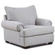 Pemberly Row Fabric Accent Chair in Light Gray