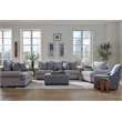 Pemberly Row Fabric Accent Chair in Light Gray