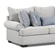 Pemberly Row Loveseat with Accent Pillows in Light Gray