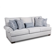 Pemberly Row Sofa with Accent Pillows in Light Gray