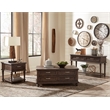 Pemberly Row Wood 1 Drawer End Table in Driftwood Charcoal