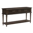 Pemberly Row Wood 2 Drawer Console Table in Driftwood Charcoal