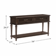 Pemberly Row Wood 2 Drawer Console Table in Driftwood Charcoal