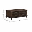 Pemberly Row Wood 4 Drawer Coffee Table in Espresso