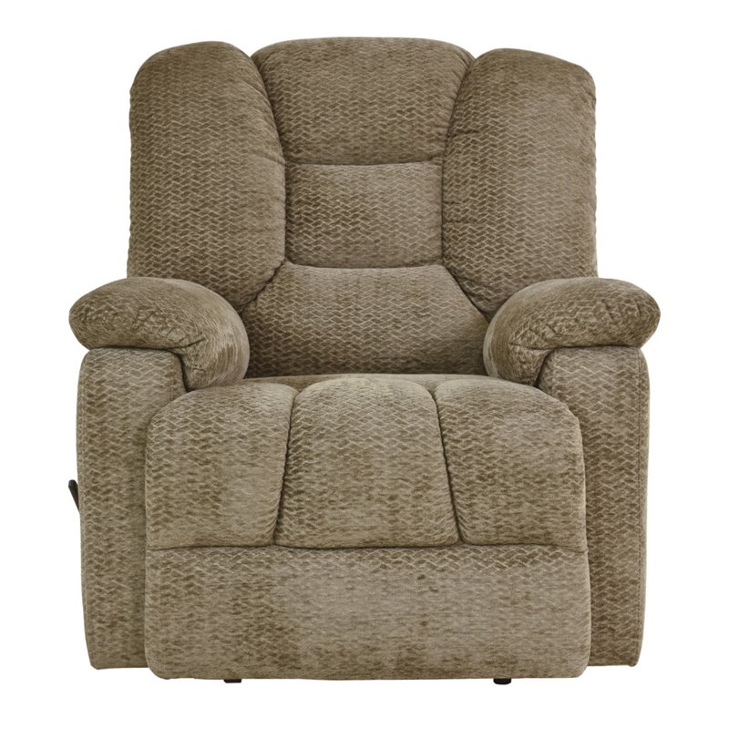 Pemberly Row Contemporary Recliner in Brown