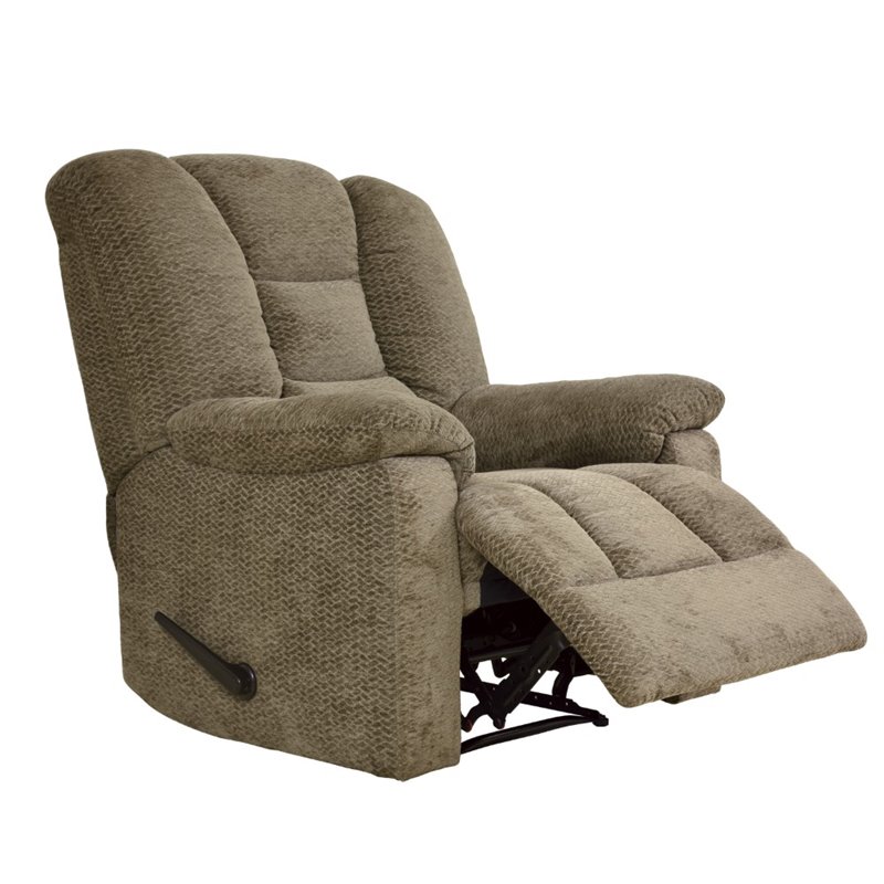 Pemberly Row Contemporary Recliner in Brown