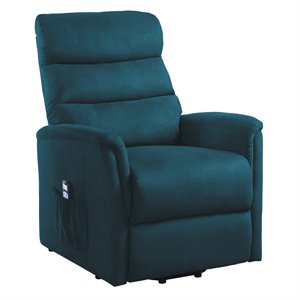 pemberly row suede power lift recliner with massage and heat