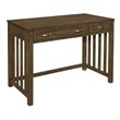 Pemberly Row Wood L Shaped Desk in Brown Gray