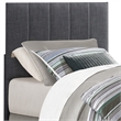 Pemberly Row Twin Upholstered Panel Headboard in Gray