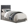 Pemberly Row Twin Upholstered Panel Headboard in Gray